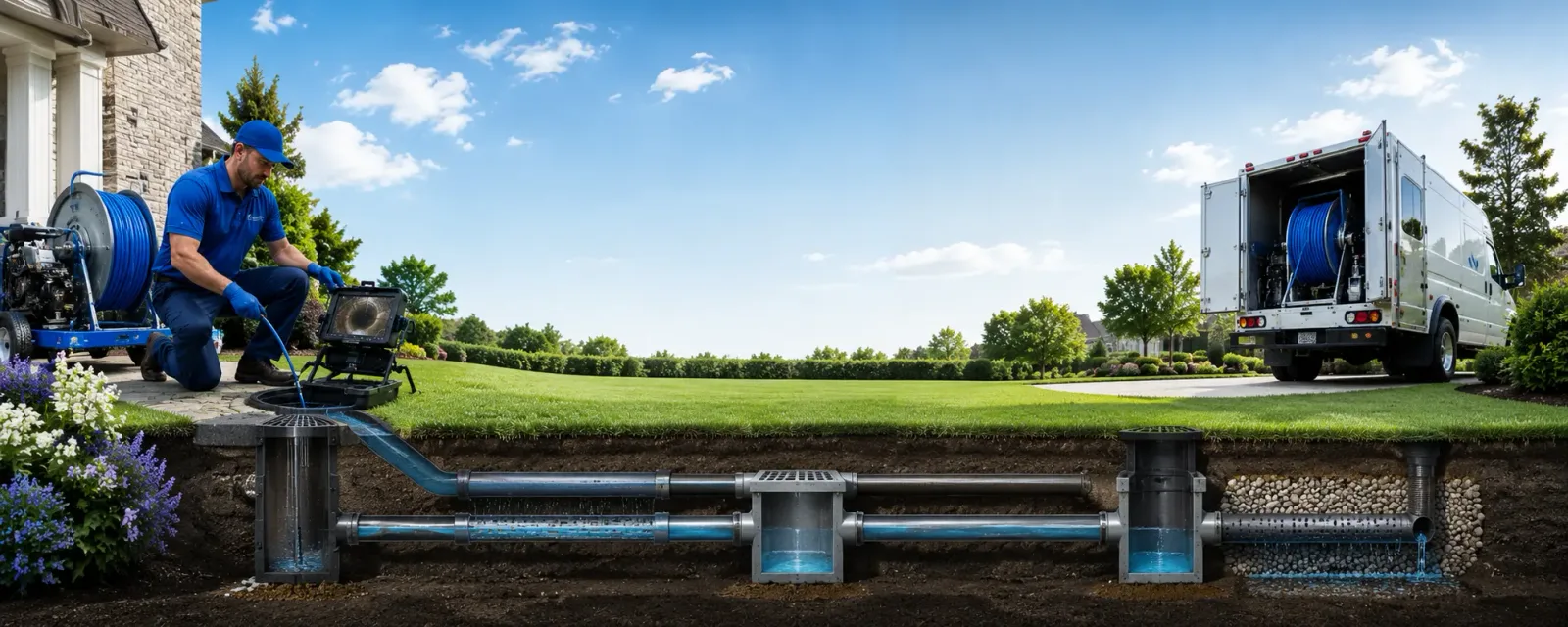 Outdoor drain cleaning information for Pfafftown, NC